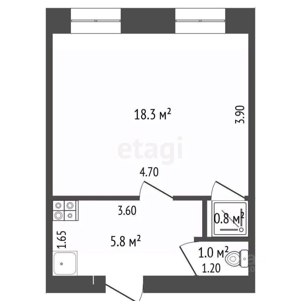 Комната 25.9 м² в Менделеевск — миниатюра 1