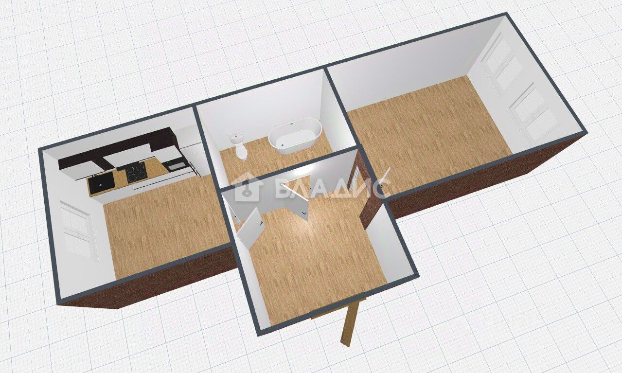 Комната 1-комн. 27.8 м² в Богословский сельсовет — миниатюра 2