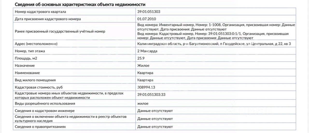 Комната 1-комн. 26 м² в пос. Гвардейское — миниатюра 2