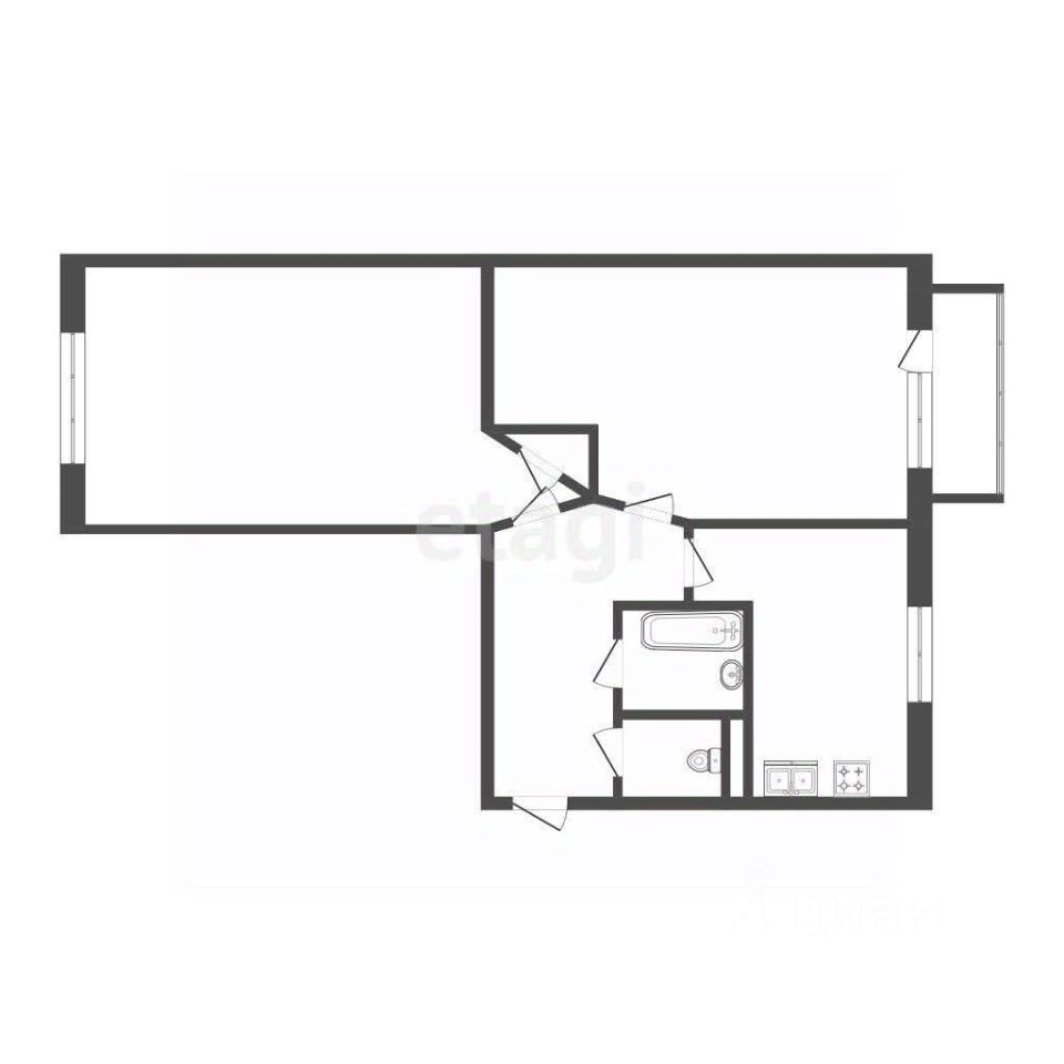 Комната 2-комн. 42 м² в д. Гусино — миниатюра 2