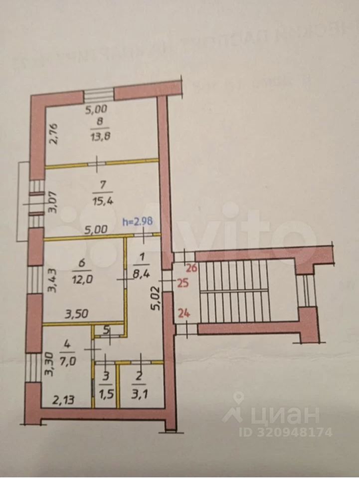 Квартира 3-комн. 61 м² в Гремячинск г. — миниатюра 1