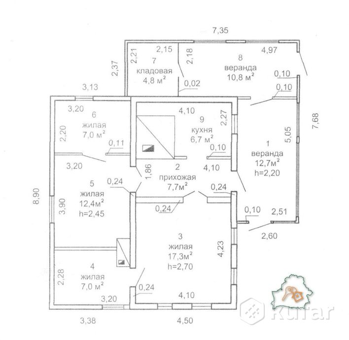 Дом 4-комн. 58.1 м² в Ветка — миниатюра 1