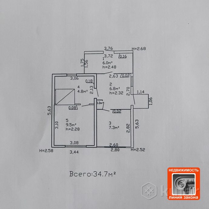 Дом 2-комн. 34.7 м² в Гомельский — миниатюра 2