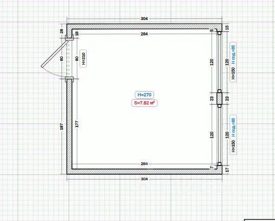 Комната 16.9 м²