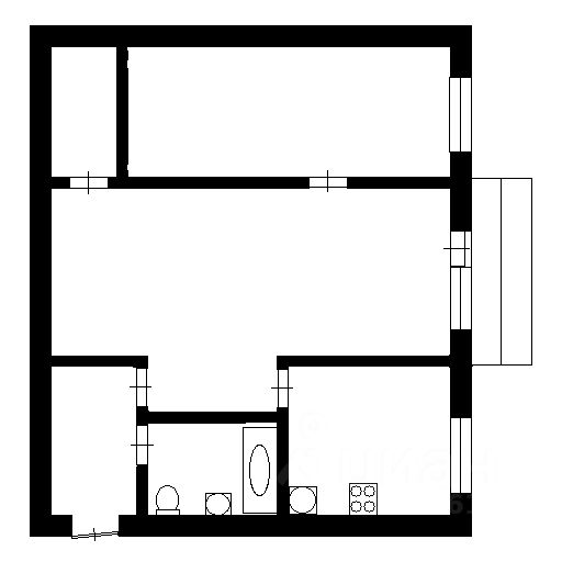 Квартира 43.8 м²