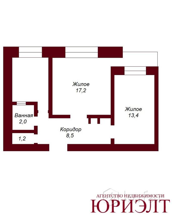 Комната 53.2 м²