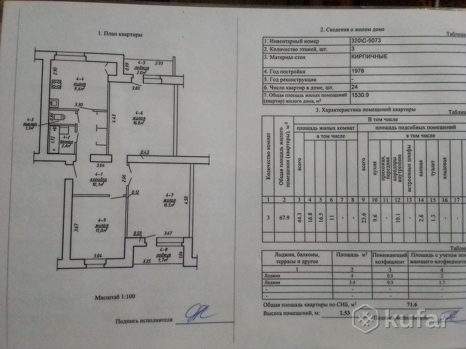 Квартира 67.9 м²