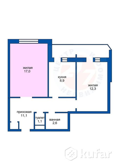 Комната 57 м²