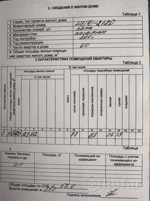 Квартира 55.9 м²