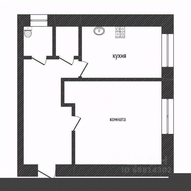Комната 1-комн. 29.9 м² за 790 000 ₽ в пгт Будогощь — фото 2