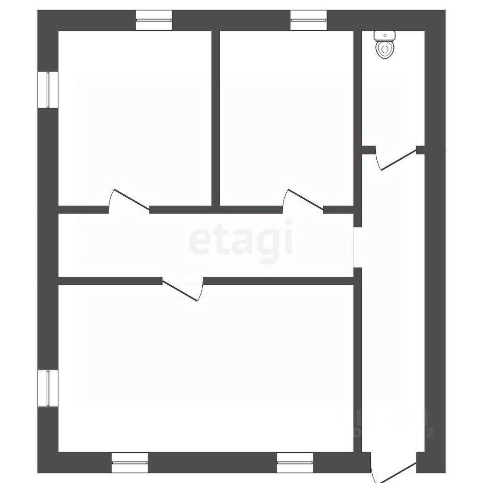 Квартира 2-комн. 45 м² за 350 000 ₽ в пос. Запань-Нова — фото 1