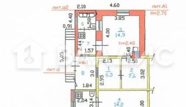 Комната 2-комн. 41 м² за 950 000 ₽ в Пенза — фото 2