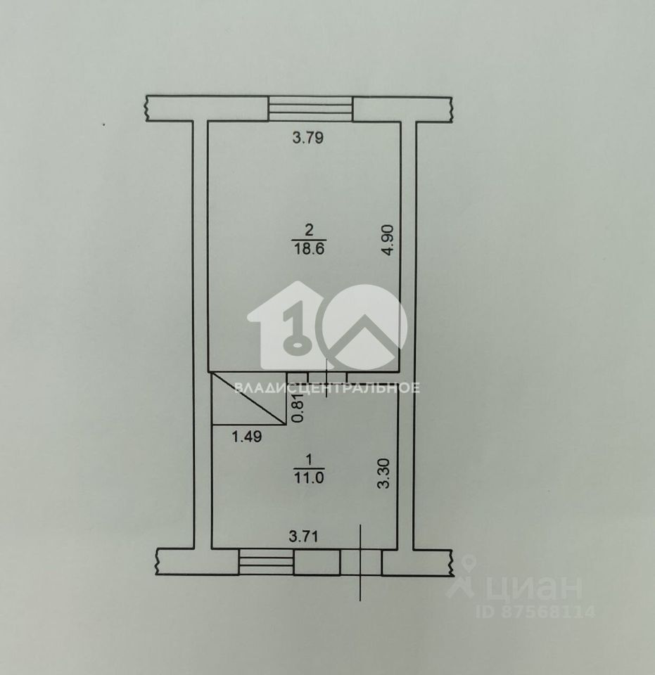 Квартира 1-комн. 29.6 м² за 570 000 ₽ в Барлакский сельсовет — фото 2