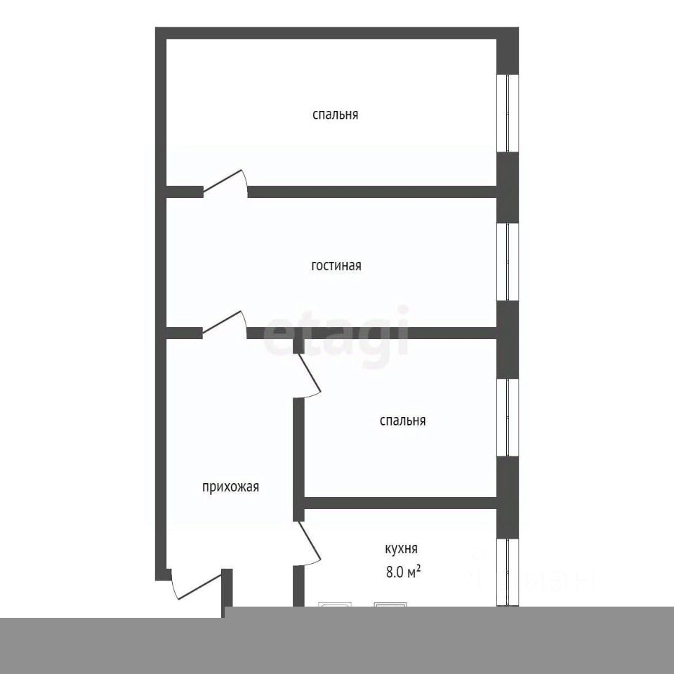 Комната 3-комн. 59.4 м² за 430 000 ₽ в пгт Хиславичи — фото 1