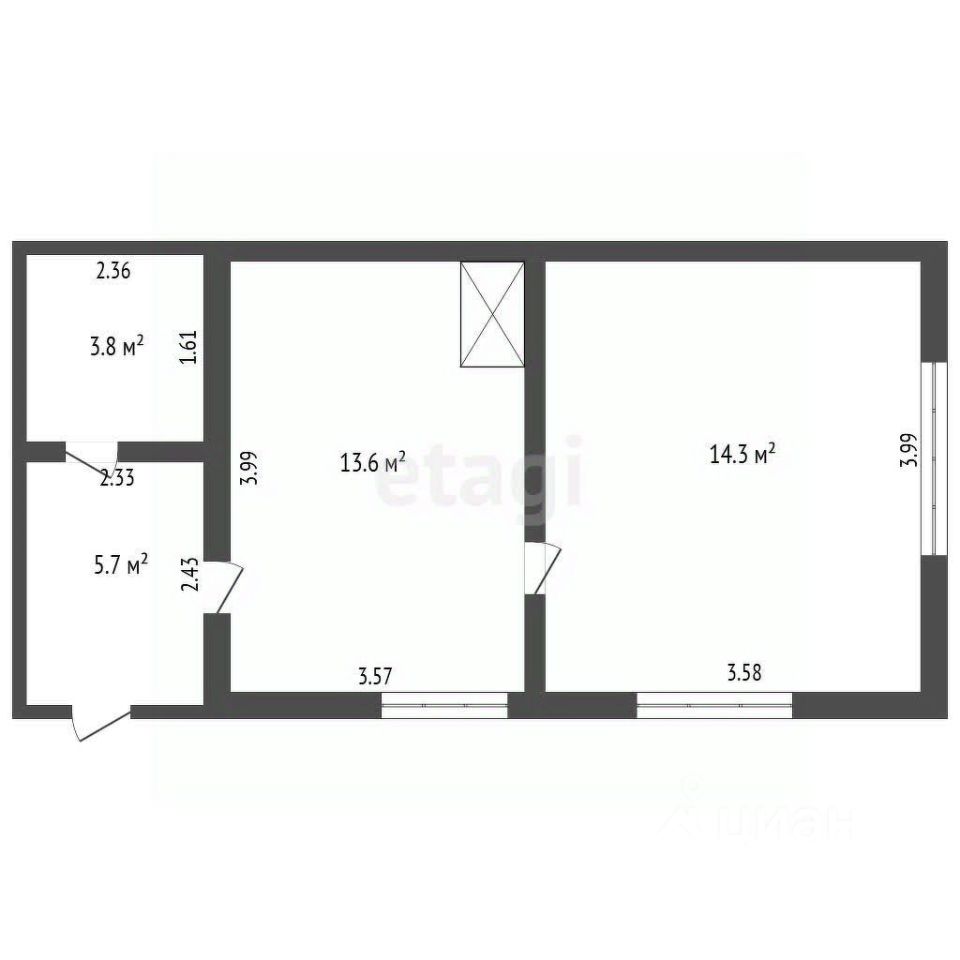 Комната 2-комн. 37.4 м² за 700 000 ₽ в с. Правокумское — фото 2