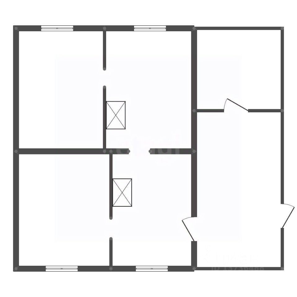 Квартира 3-комн. 59.2 м² за 700 000 ₽ в с. Черновка — фото 1