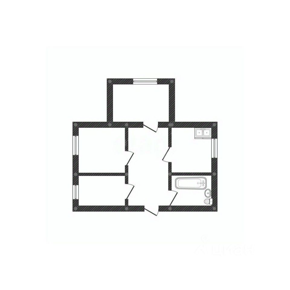 Комната 3-комн. 52.3 м² за 300 000 ₽ в Сычевка — фото 2