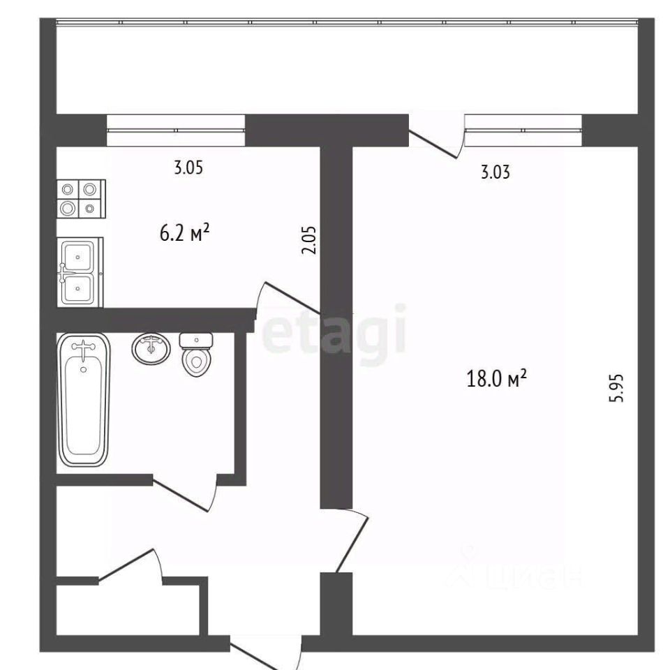 Комната 1-комн. 36.8 м² за 800 000 ₽ в Суслонгер городское поселение — фото 1
