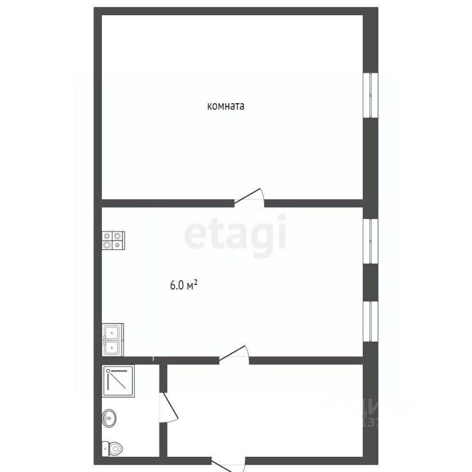 Квартира 1-комн. 21.2 м² за 250 000 ₽ в Харовский — фото 2
