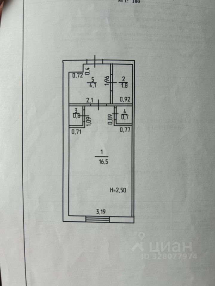 Комната 1-комн. 23.9 м² за 780 000 ₽ в рп Михайловка — фото 2