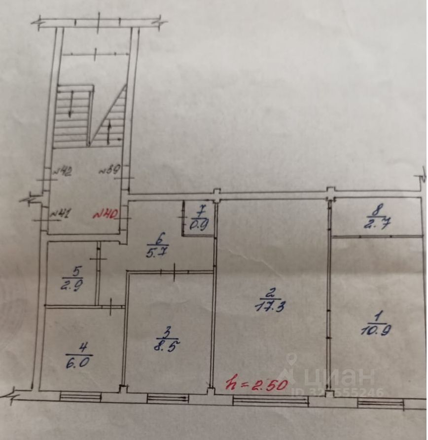 Квартира 3-комн. 54.9 м² за 150 000 ₽ в пос. Черемухово — фото 2