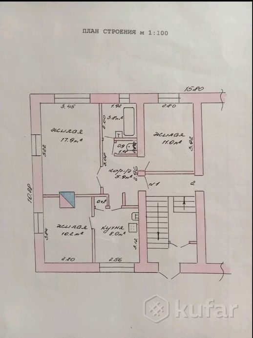 Квартира 3-комн. 58.1 м² за 707 884 ₽ в Вилейский — фото 1