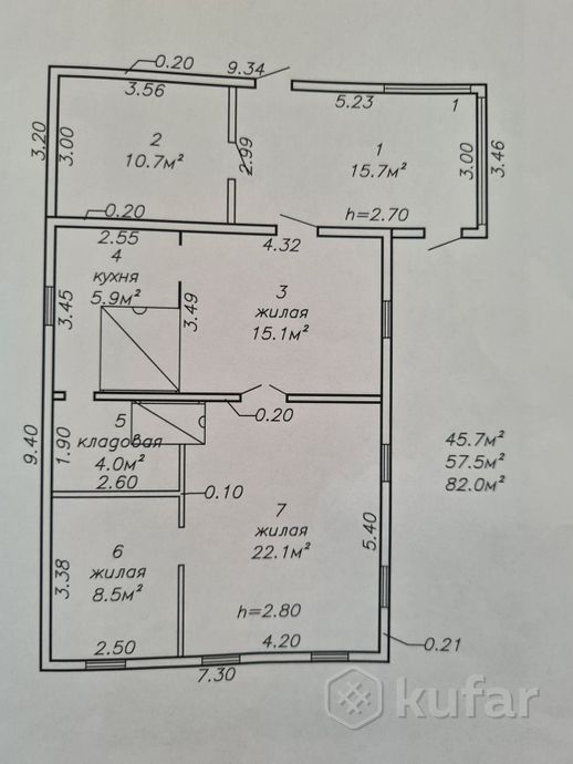 Дом 3-комн. 90 м² за 607 290 ₽ в Хвастовичи — фото 2