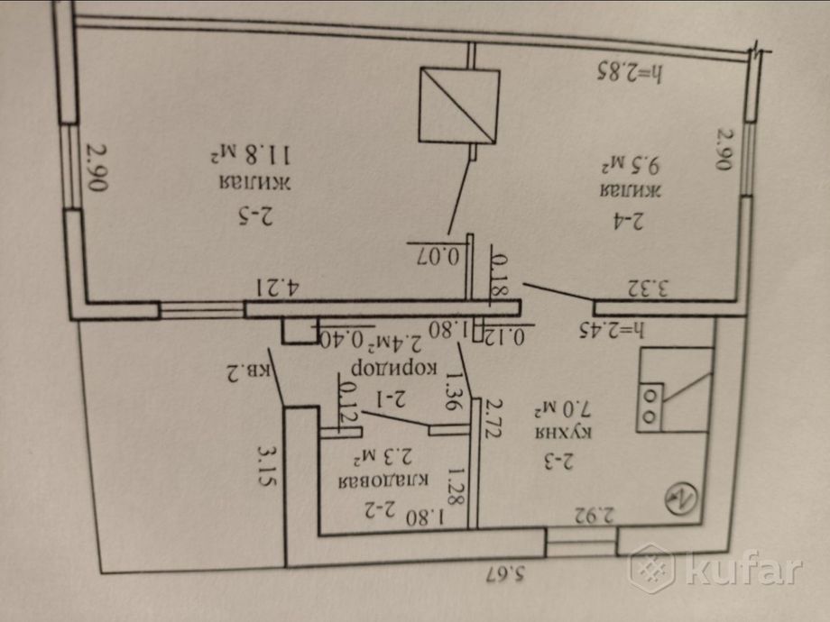 Квартира 2-комн. 33 м² за 484 342 ₽ в Телеханы — фото 2