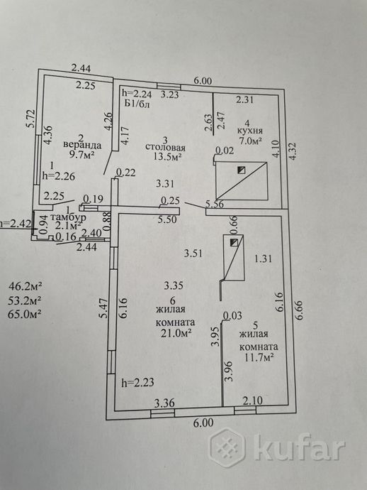 Дом 3-комн. 65 м² за 158 580 ₽ в Дроздова Лоза — фото 2