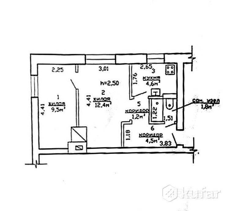Квартира 2-комн. 34 м² за 558 856 ₽ в Любань — фото 2