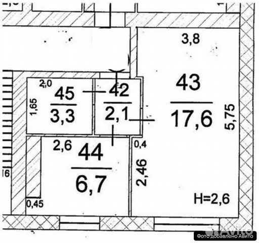Квартира 1-комн. 29.7 м² в Рабочий посёлок Вача — фото 13 из 13