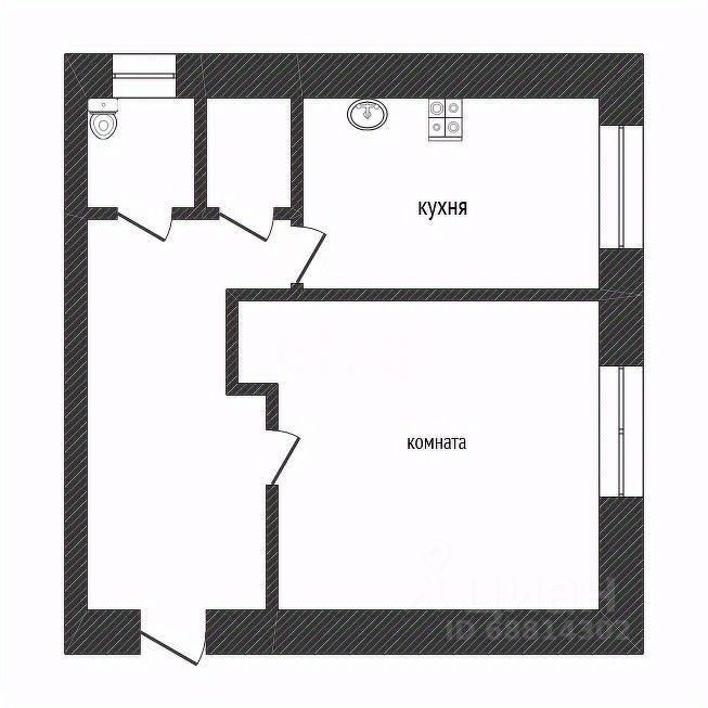 Комната 1-комн. 29.9 м² в пгт Будогощь — фото 2 из 20