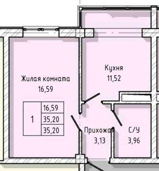 Комната 1-комн. 35.2 м² в Нальчик — фото 1 из 10