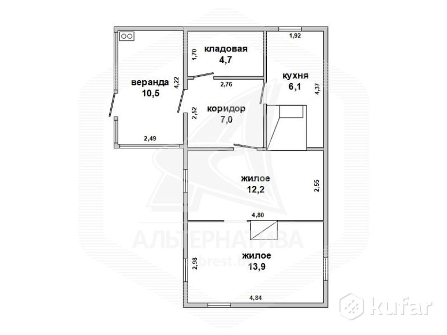 Дом 54.4 м² в Малоритский — фото 4 из 4